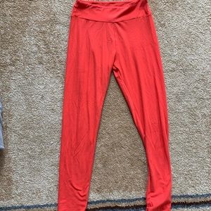 LulaRoe red leggings